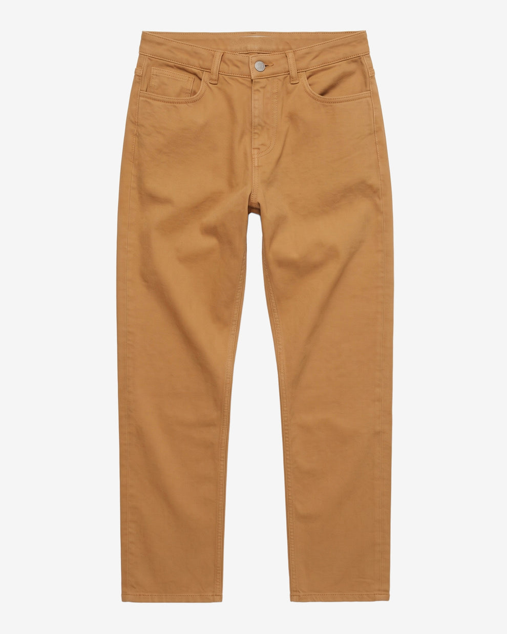 KnowledgeCotton Apparel - WMN Stella slim twill pants Pants 1484 Apple Cinnamon