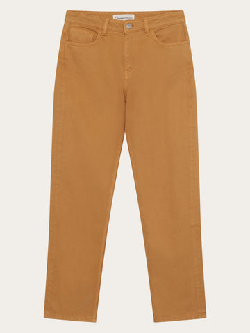 KnowledgeCotton Apparel - WMN Stella slim twill pants Pants 1484 Apple Cinnamon