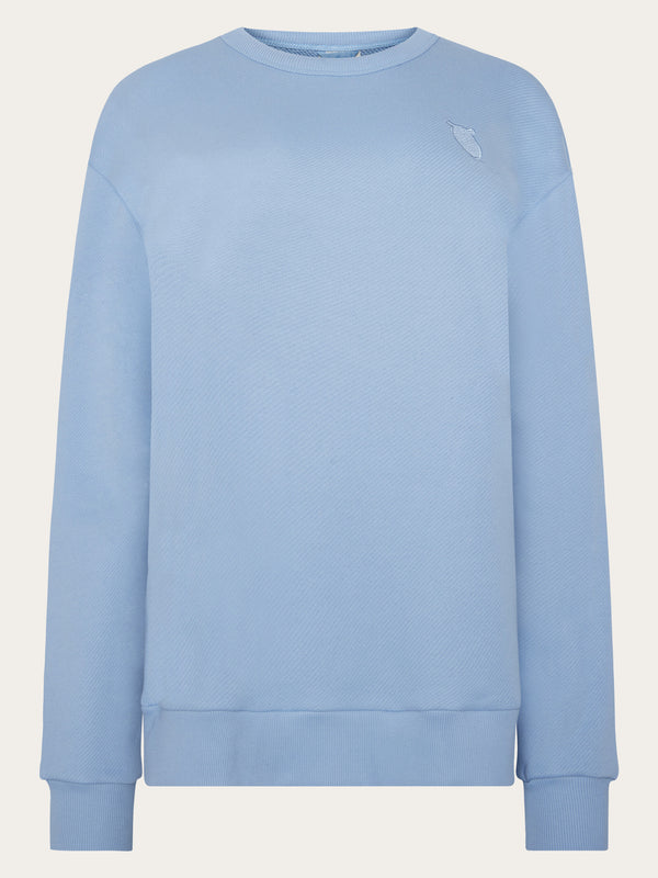 KnowledgeCotton Apparel - MEN Straight fit sweat with embroidery at chest Sweats 1463 Glacier Lake