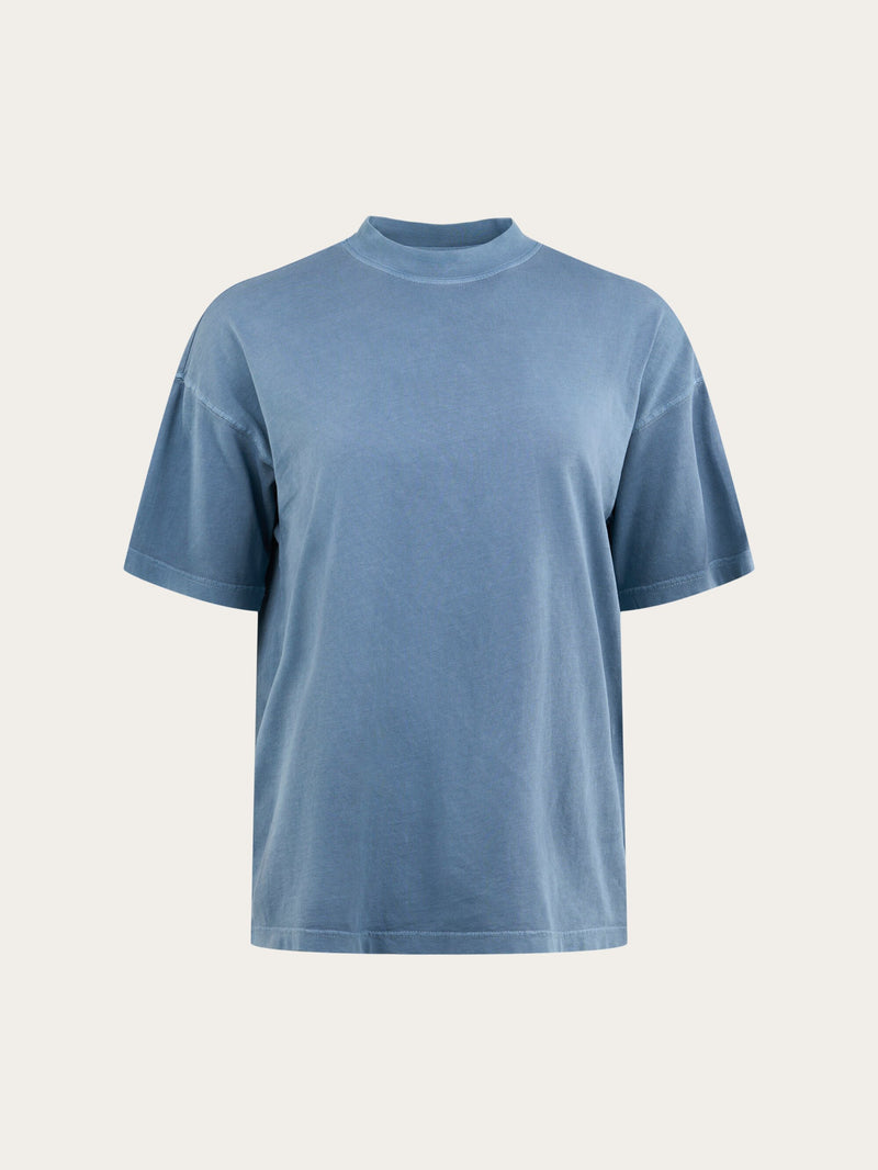 KnowledgeCotton Apparel - WMN T-shirt NUANCE BY NATURE™ T-shirts & Tops 1361 China Blue