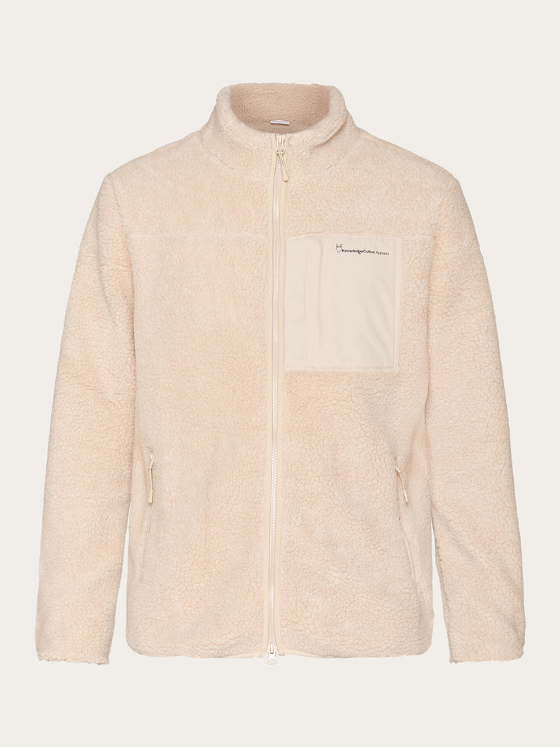 KnowledgeCotton Apparel - MEN Teddy fleece zip sweat Fleeces 9999 Item Colour