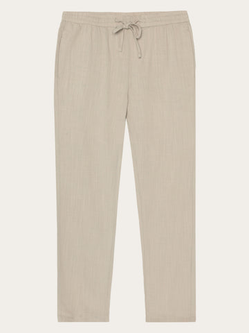 KnowledgeCotton Apparel - MEN Tim tapered linen blend pants Pants 1228 Light feather gray