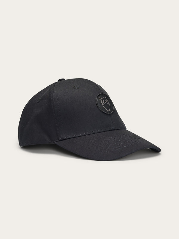 KnowledgeCotton Apparel - UNI Twill baseball cap Caps 1300 Black Jet