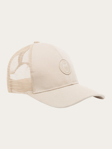 KnowledgeCotton Apparel - UNI Twill trucker cap Caps 1228 Light feather gray