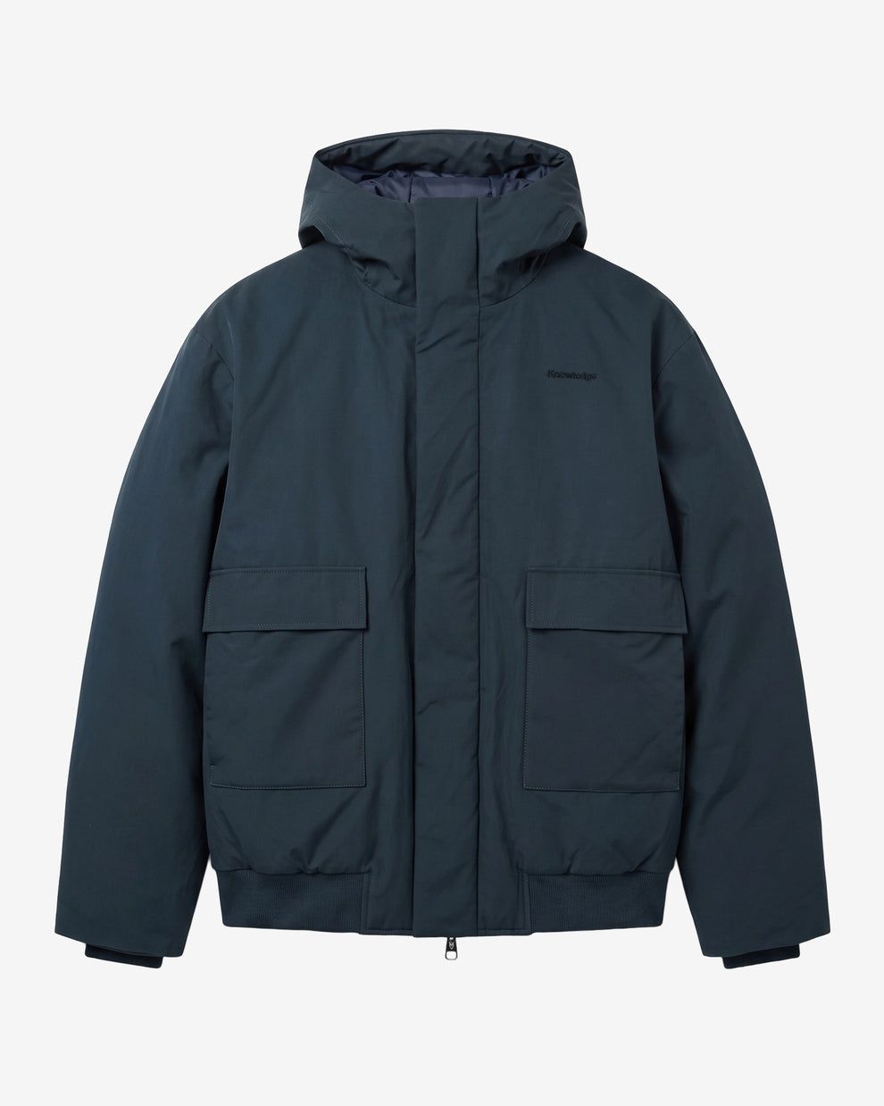 KnowledgeCotton Apparel - MEN Vent 200 insulated bomber jacket Jackets 1001 Total Eclipse