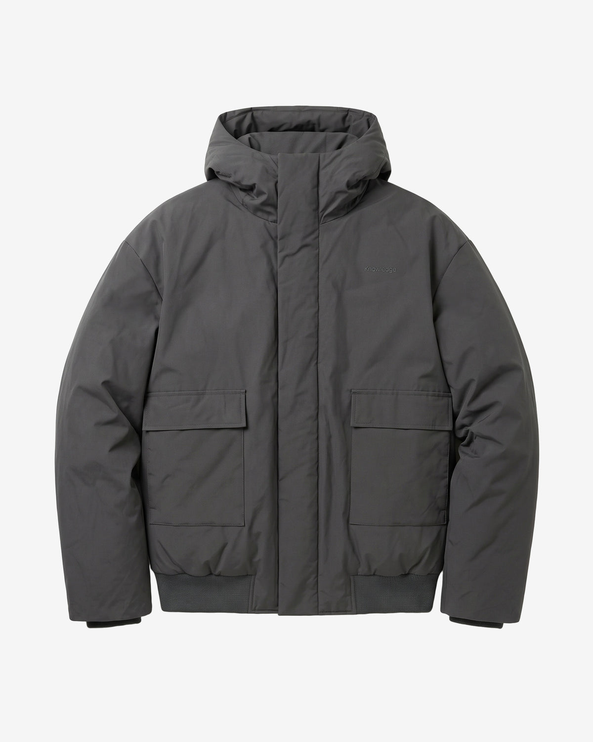 KnowledgeCotton Apparel - MEN Vent 200 insulated bomber jacket Jackets 1504 Volcanic Ash
