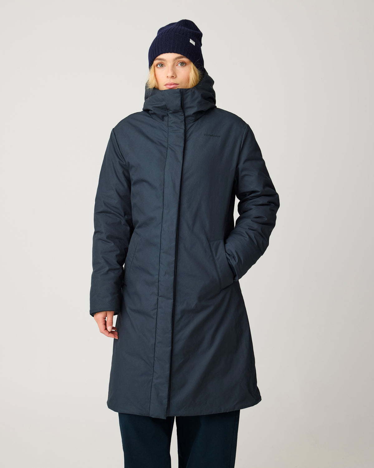 KnowledgeCotton Apparel - WMN Vent 200 insulated parka Jackets 1001 Total Eclipse