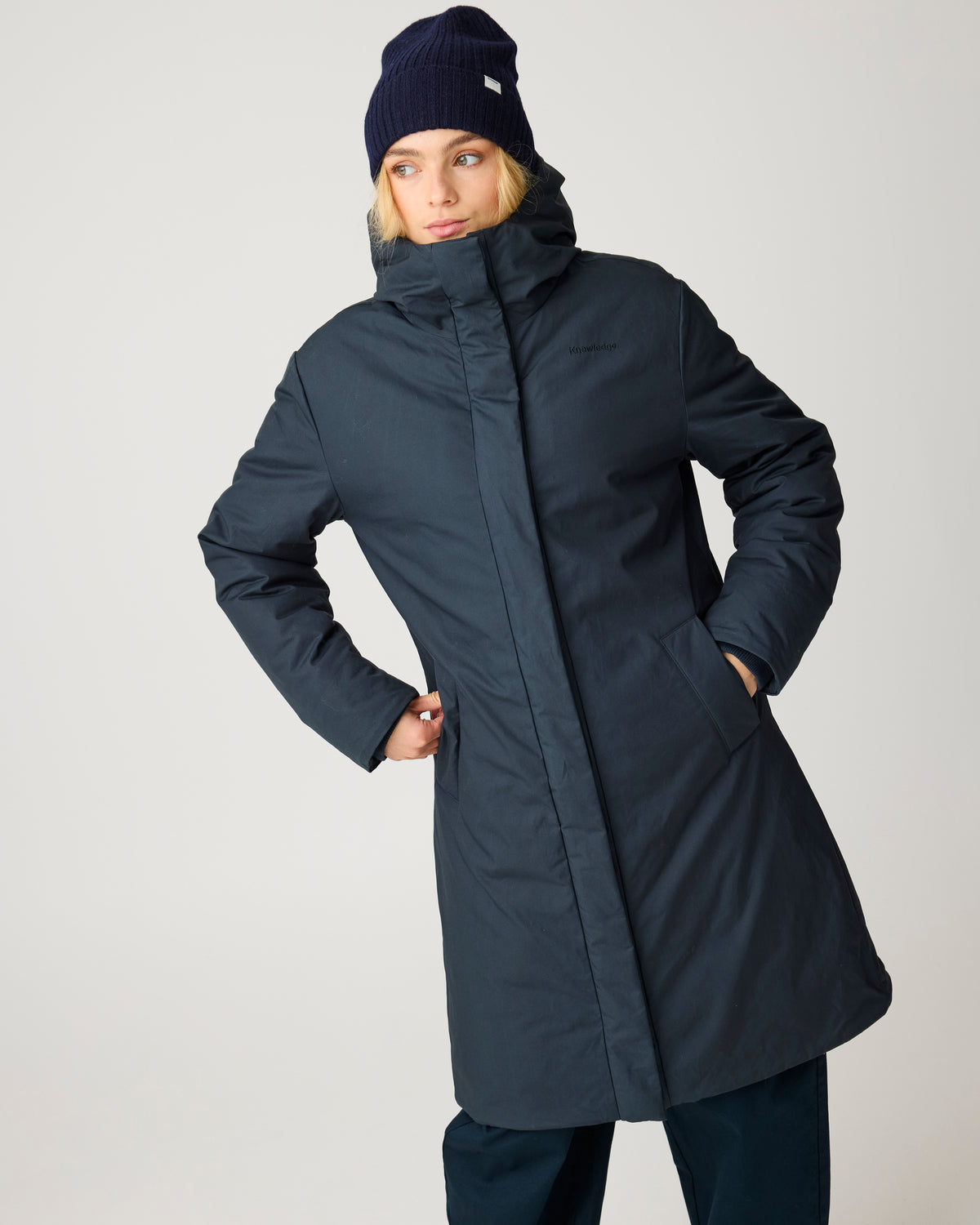 KnowledgeCotton Apparel - WMN Vent 200 insulated parka Jackets 1001 Total Eclipse