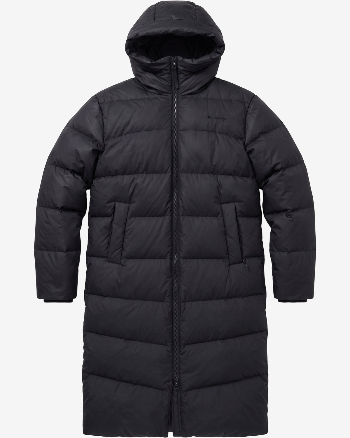 KnowledgeCotton Apparel - WMN Vent 90 puffer coat Jackets 1300 Black Jet
