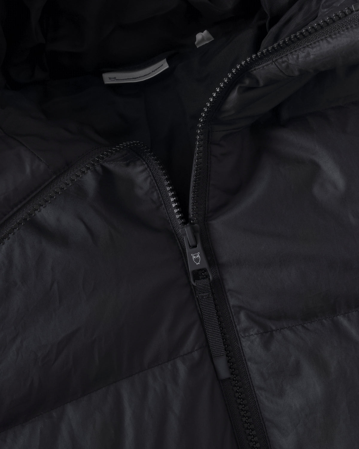 KnowledgeCotton Apparel - WMN Vent 90 puffer coat Jackets 1300 Black Jet