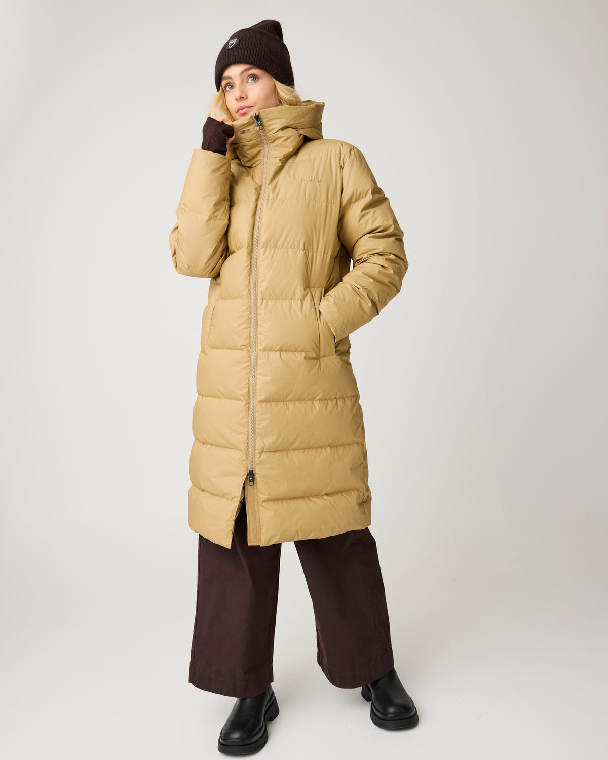 KnowledgeCotton Apparel - WMN Vent 90 puffer coat Jackets 1336 Kelp melange