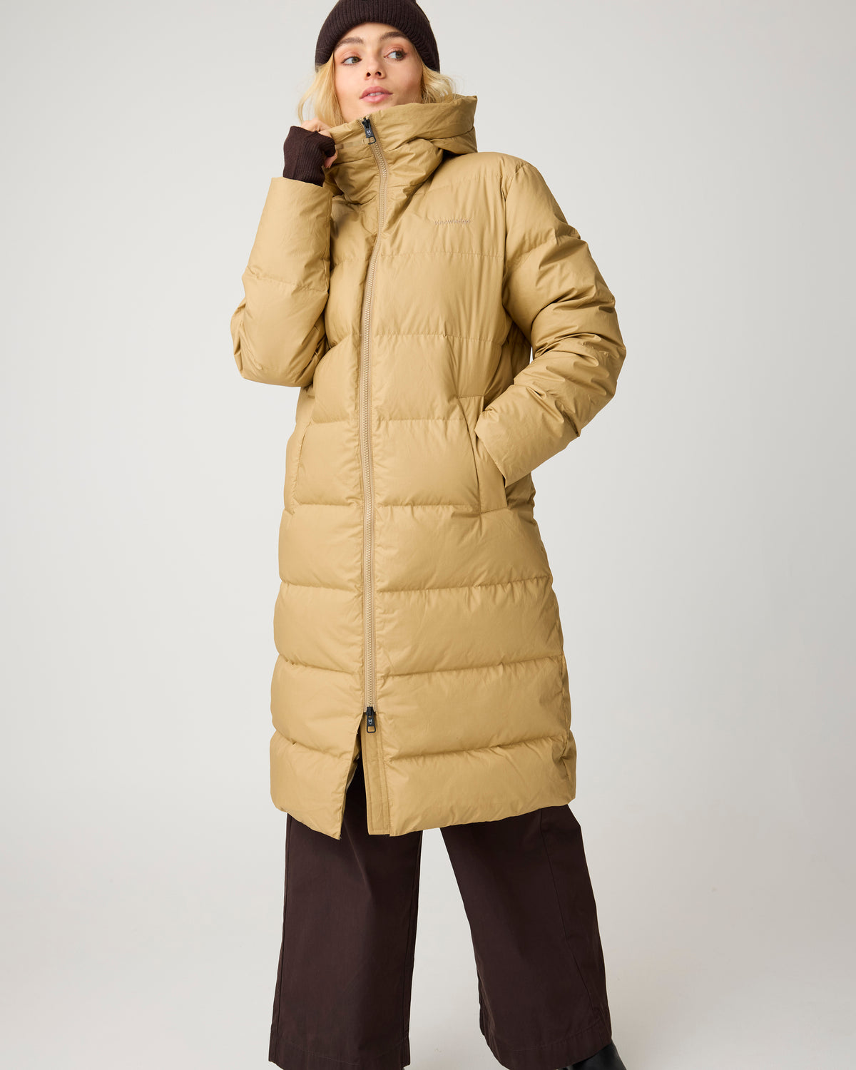 KnowledgeCotton Apparel - WMN Vent 90 puffer coat Jackets 1336 Kelp melange
