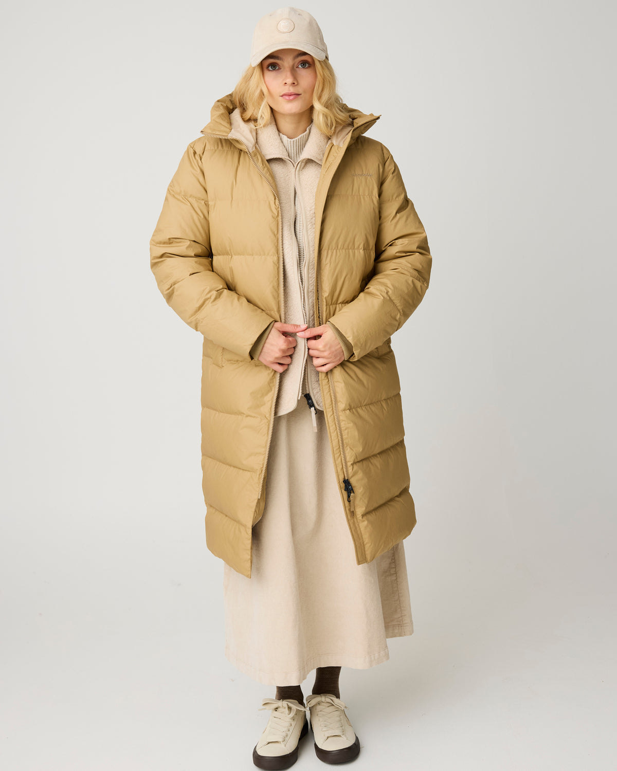 KnowledgeCotton Apparel - WMN Vent 90 puffer coat Jackets 1336 Kelp melange