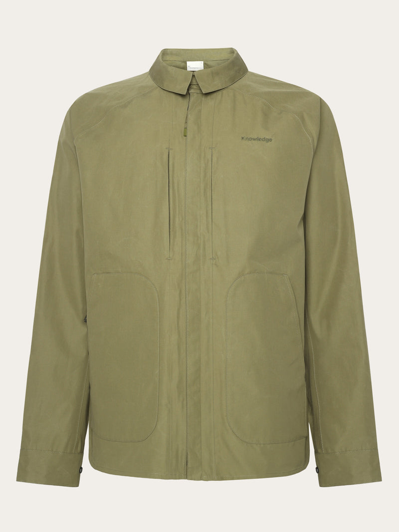 KnowledgeCotton Apparel - MEN Vent Canvas 200 Classic Jacket - GOTS/Vegan Jackets 1068 Burned Olive