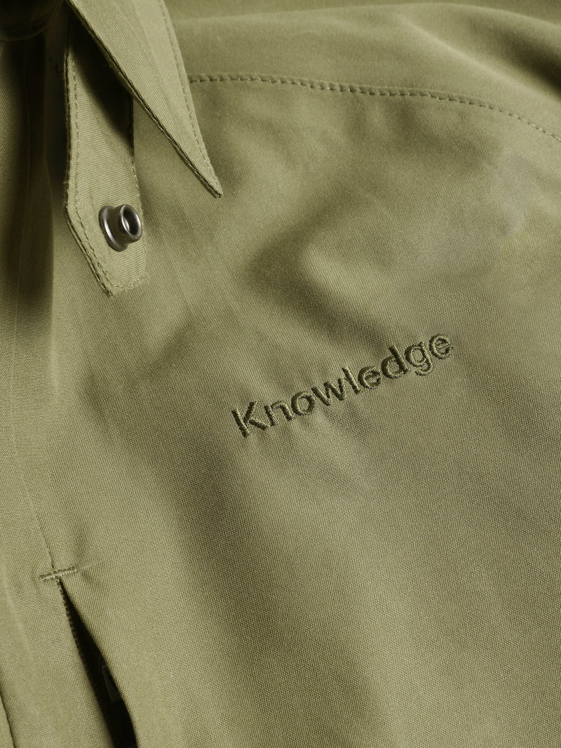 KnowledgeCotton Apparel - MEN Vent Canvas 200 Classic Jacket - GOTS/Vegan Jackets 1068 Burned Olive