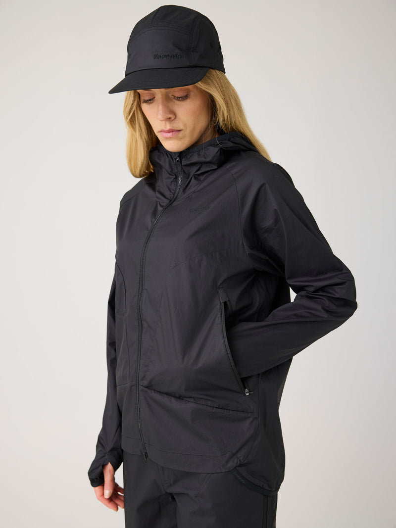 KnowledgeCotton Apparel - WMN Vent Ripstop 90 lightweight jacket GOTS/Vegan Jackets 1300 Black Jet