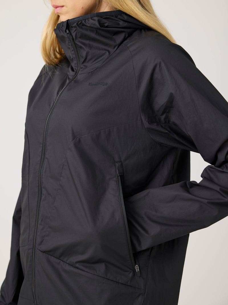 KnowledgeCotton Apparel - WMN Vent Ripstop 90 lightweight jacket GOTS/Vegan Jackets 1300 Black Jet