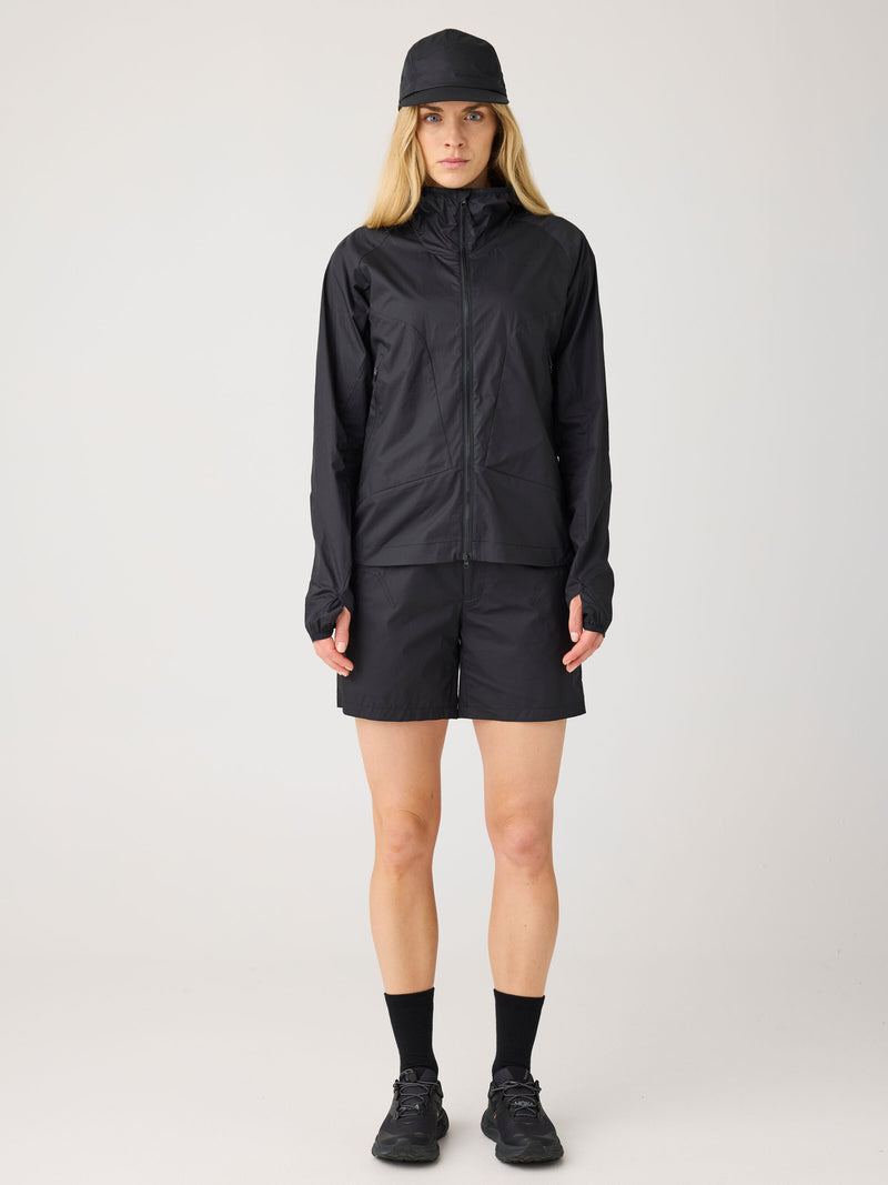 KnowledgeCotton Apparel - WMN Vent Ripstop 90 lightweight shorts - GOTS/Vegan Shorts 1300 Black Jet