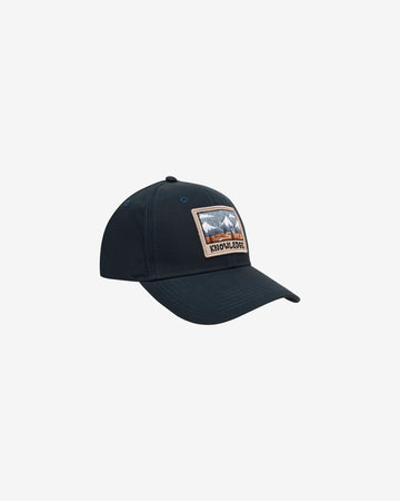 KnowledgeCotton Apparel - UNI Vent canvas 200 badge cap Caps 1001 Total Eclipse