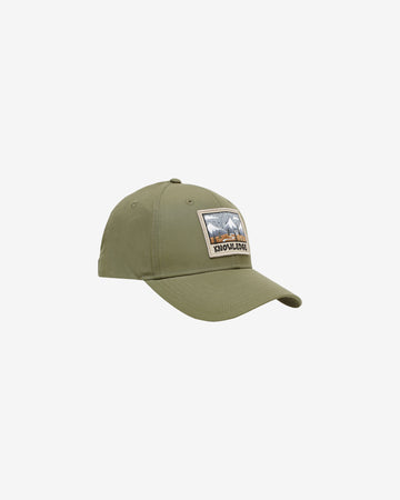 KnowledgeCotton Apparel - UNI Vent canvas 200 badge cap Caps 1068 Burned Olive