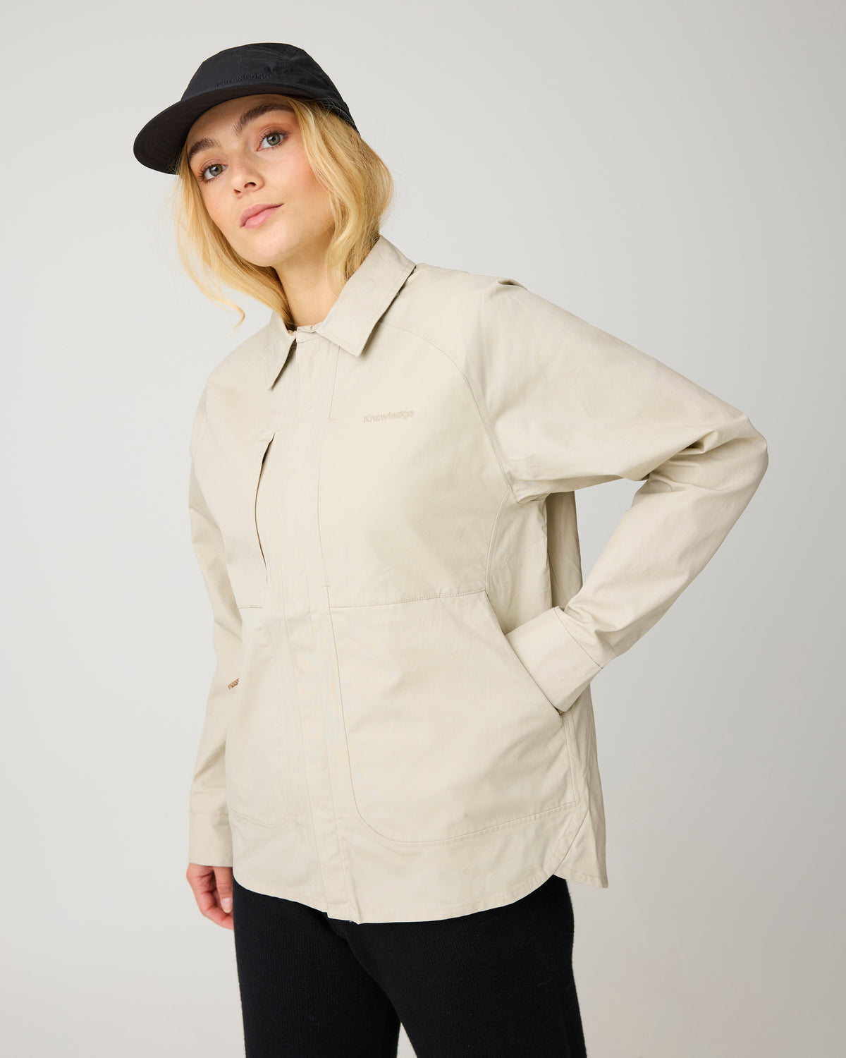 KnowledgeCotton Apparel - WMN Vent canvas 200 jacket Jackets 1228 Light feather gray
