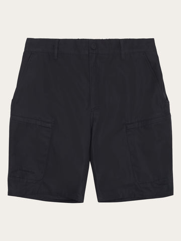 KnowledgeCotton Apparel - MEN Vent canvas 200 shorts Shorts 1300 Black Jet