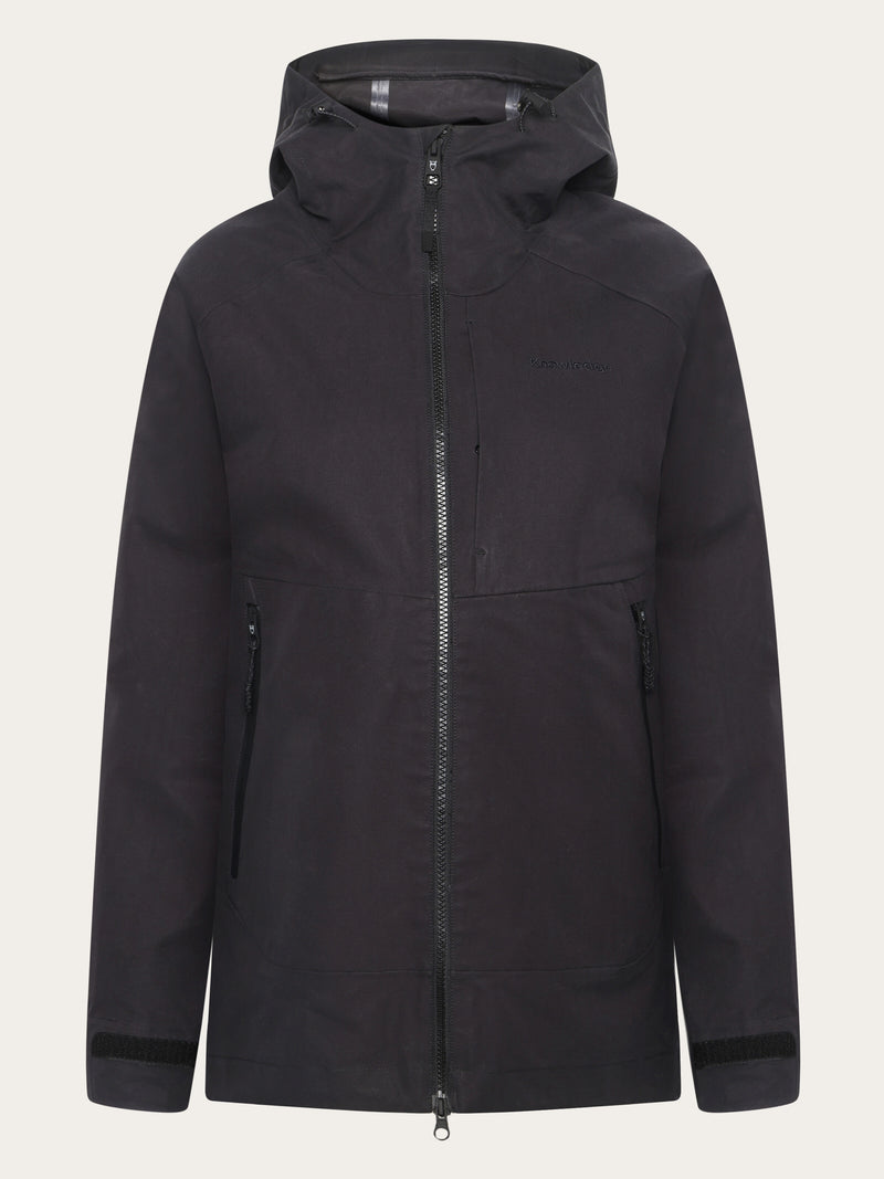 KnowledgeCotton Apparel - WMN Vent canvas 270 shell jacket Jackets 1300 Black Jet