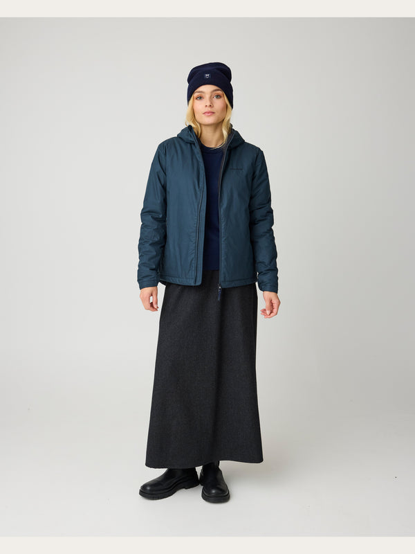 KnowledgeCotton Apparel - WMN Vent ripstop 140 insulated jacket Jackets 1001 Total Eclipse