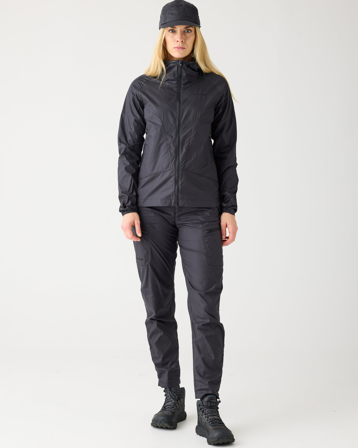 KnowledgeCotton Apparel - WMN Vent ripstop 90 pants Pants 1300 Black Jet