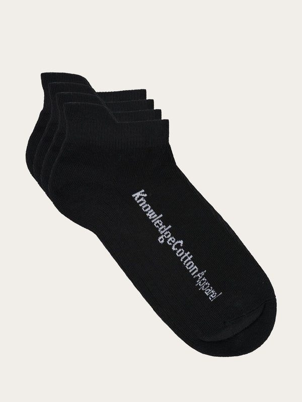 KnowledgeCotton Apparel - MEN WILLOW 2-pack footie Socks 1300 Black Jet