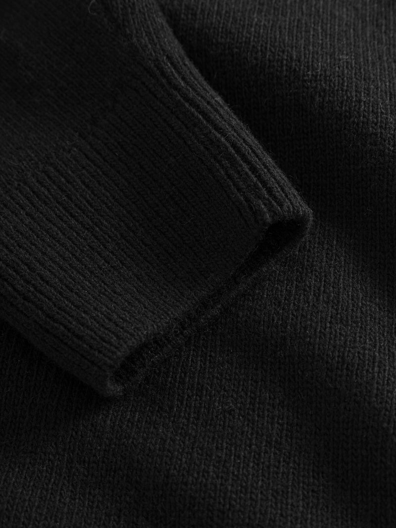 KnowledgeCotton Apparel - WMN Wool long cardigan Knits 1300 Black Jet