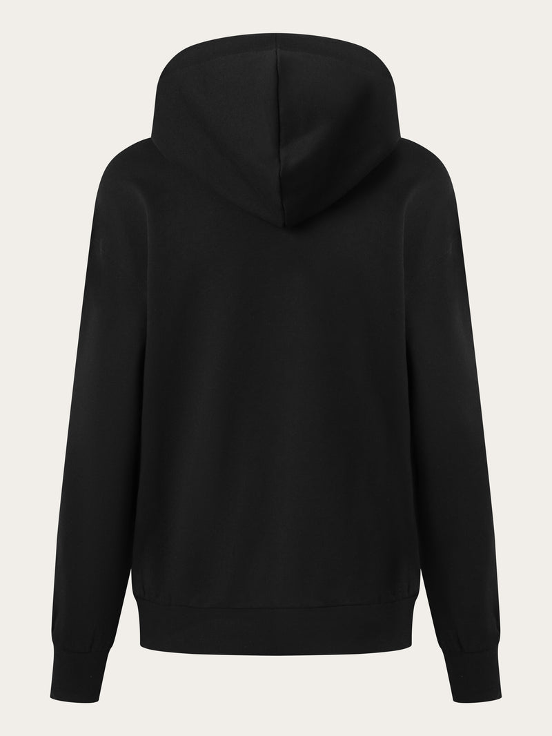 KnowledgeCotton Apparel - WMN Basic hoodie sweat Sweats 1300 Black Jet