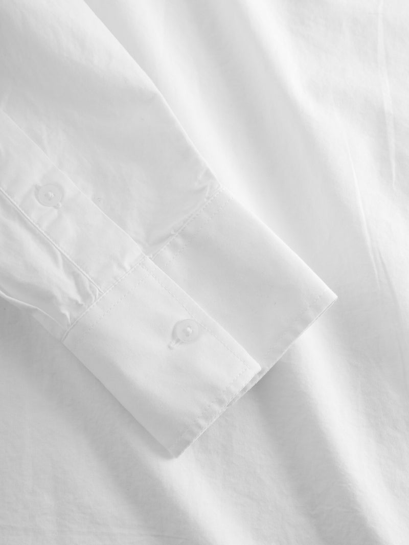 KnowledgeCotton Apparel - WMN Boxy poplin Shirt Shirts 1010 Bright White