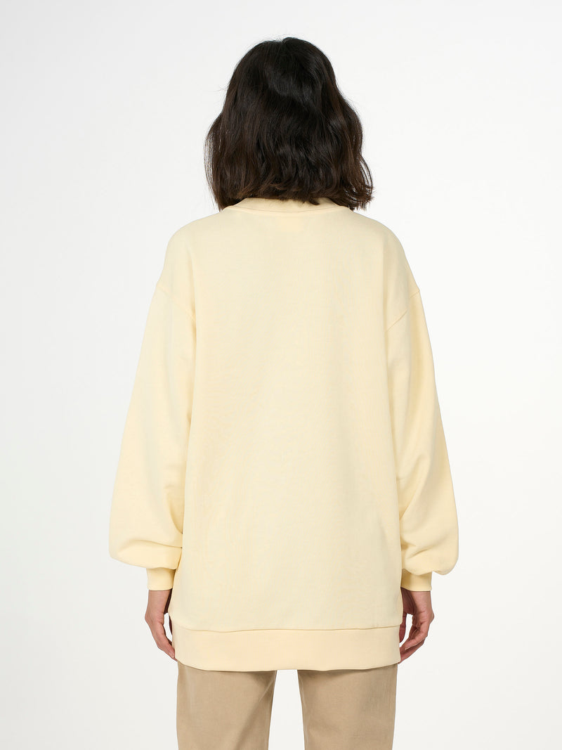 KnowledgeCotton Apparel - WMN Boxy sweatshirt Sweats 1376 Vanilla Custard