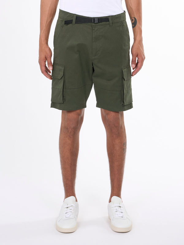 KnowledgeCotton Apparel - MEN Cargo stretched twill shorts Shorts 1090 Forrest Night