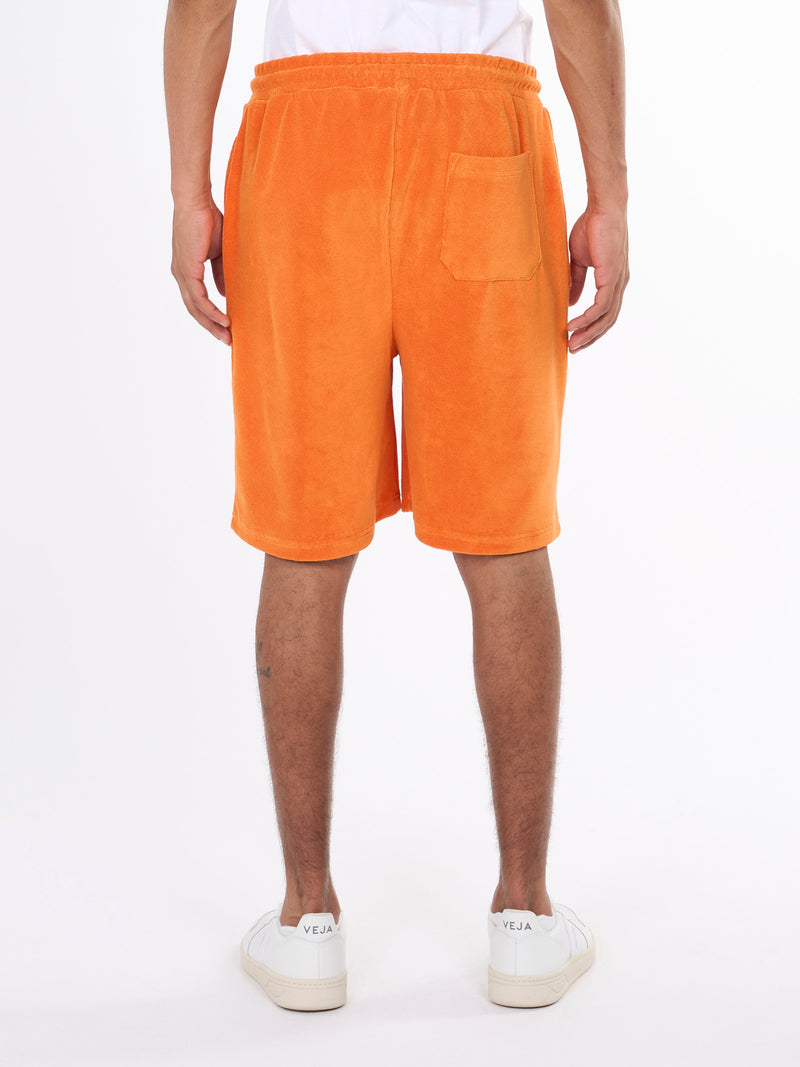 KnowledgeCotton Apparel - MEN Casual terry shorts Shorts 1382 Russet orange