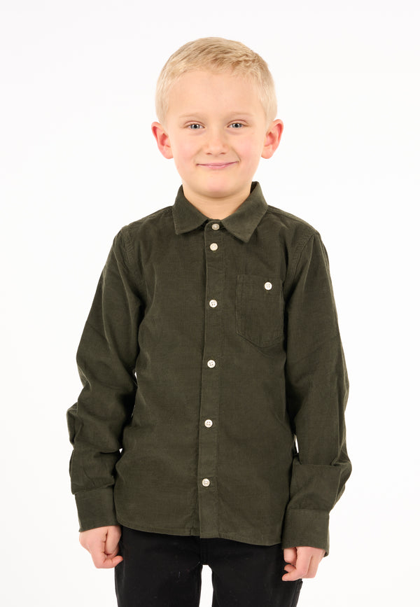 KnowledgeCotton Apparel - YOUNG Corduroy shirt Shirts 1090 Forrest Night