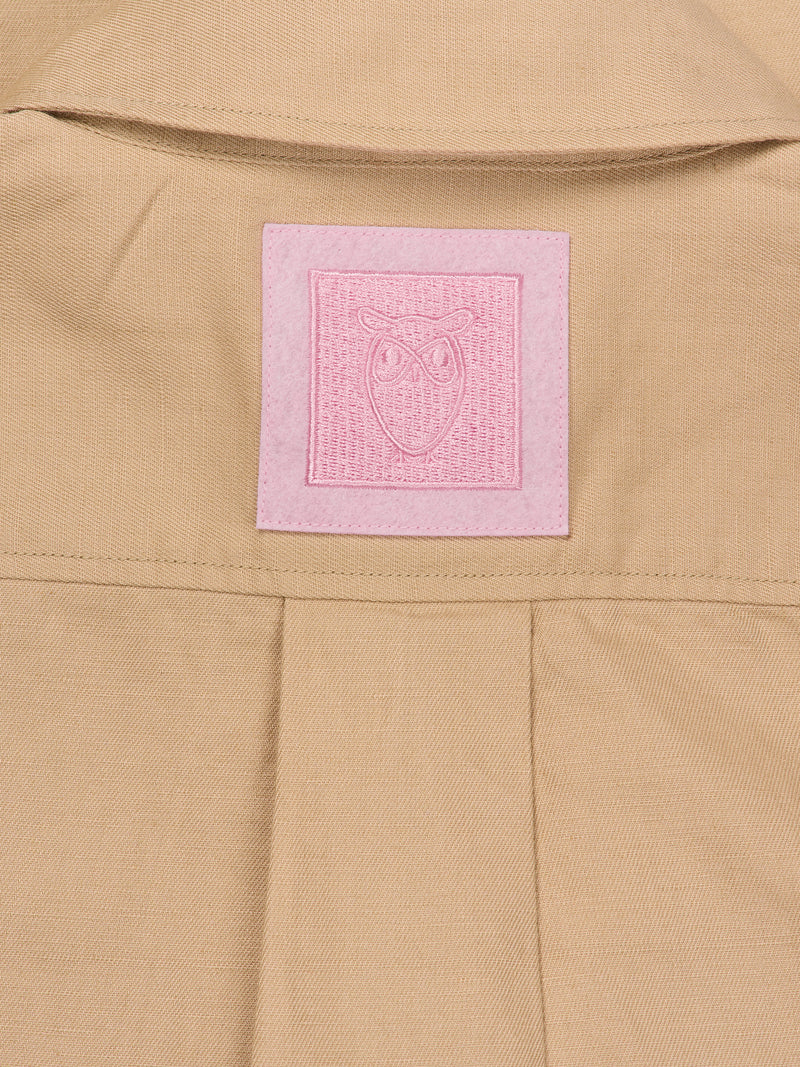 KnowledgeCotton Apparel - WMN Cotton-linen blend Loose shirt Shirts 1347 Safari