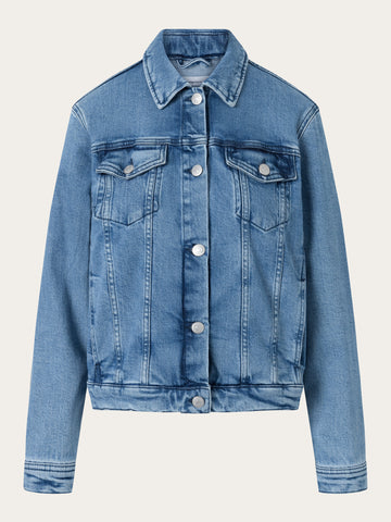 KnowledgeCotton Apparel - WMN HANA Light Blue denim jacket Jackets 3045 Light blue