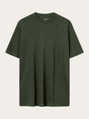 KnowledgeCotton Apparel - MEN Linen t-shirt T-shirts 1090 Forrest Night