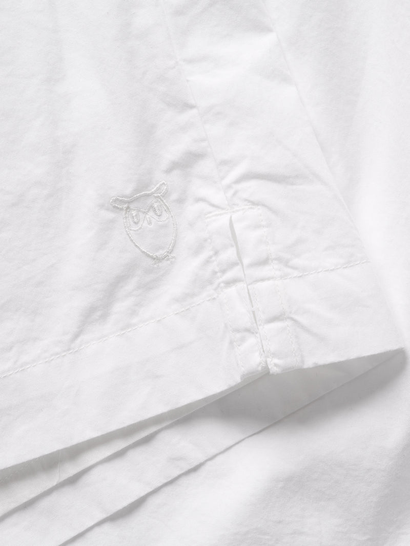 KnowledgeCotton Apparel - WMN Poplin elastic waist shorts Shorts 1010 Bright White