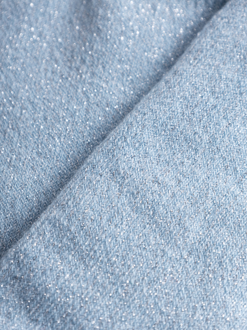 KnowledgeCotton Apparel - WMN Single pack glitter socks Socks 1377 Airy Blue