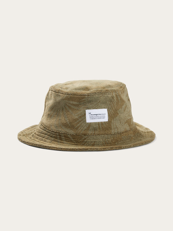 KnowledgeCotton Apparel - MEN Terry printed buckle hat - GOTS/Vegan Hats 9993 AOP
